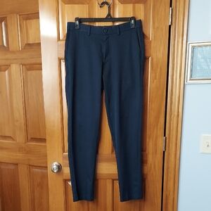 Haggar Men's Slim Fit Cool 18 Pro, Navy Stretch Trousers, Size 34X32, Like New▪︎